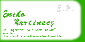 eniko martinecz business card